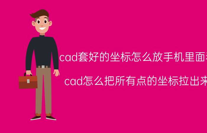 cad套好的坐标怎么放手机里面看 cad怎么把所有点的坐标拉出来？